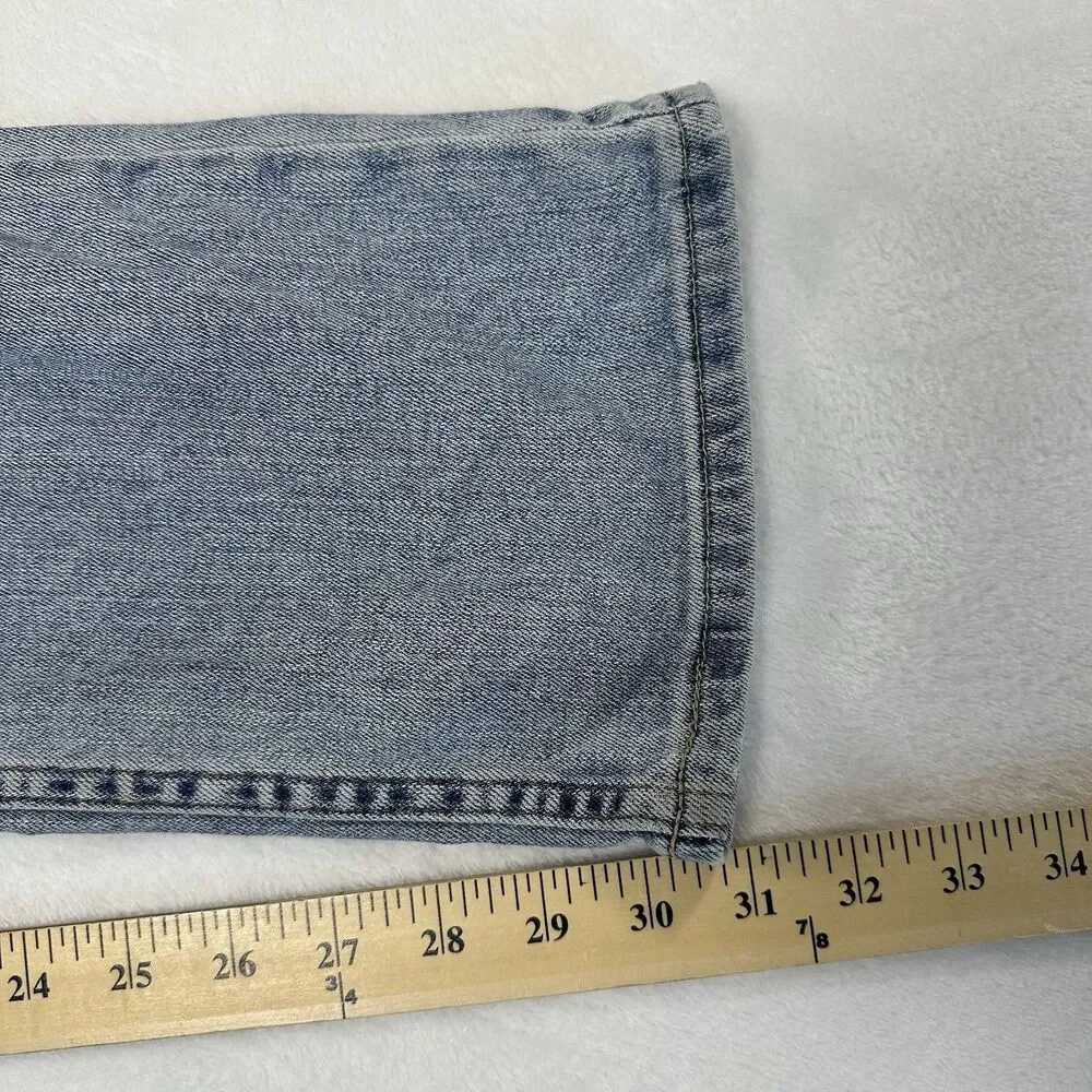 Hollister Epic Flex Boot Jeans Mens 36x30 Light Blue Bootcut Stretch‎ Denim